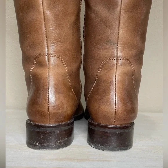 Ecco Hobart Leather Tall Brown Boots Sz 40 - Picture 4 of 5